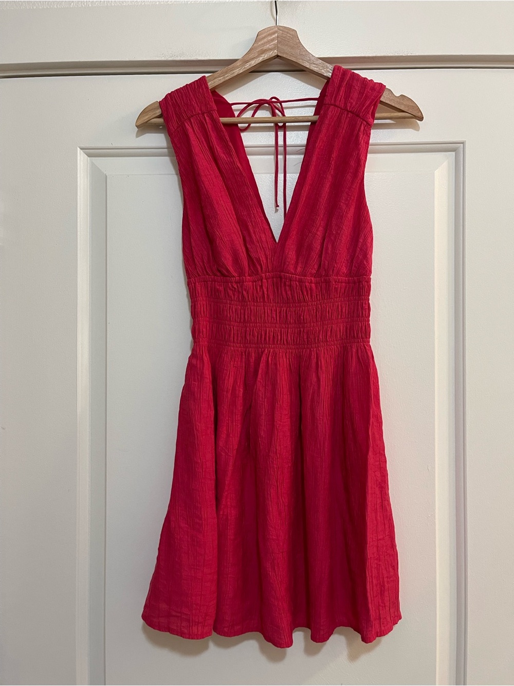 Abercrombie & Fitch Plunge Crinkle Mini Dress